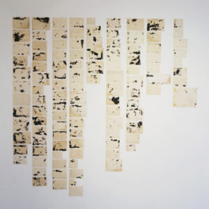 Mark Salvatus, ‘Crackling for a piece of the moon’, 2022, found vintage photographs. Image from The Drawing Room Manila