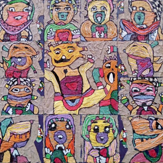 04-Antonius-Kho-_We-want-to-be-happy-2024-Mixed-media-on-canvas-90-x-90-cm.-Image-from-the-artist-and-Jaamzin-Creative