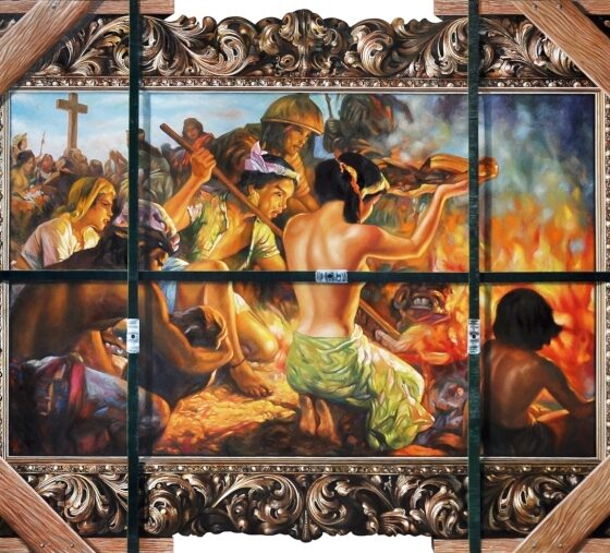 05-Demet-_Fragile-002-After-Fernando-Amorsolo-2019-Oil-paint-on-cut-shaped-wood-152.4-x-162.6-cm.-Image-from-the-artists-website