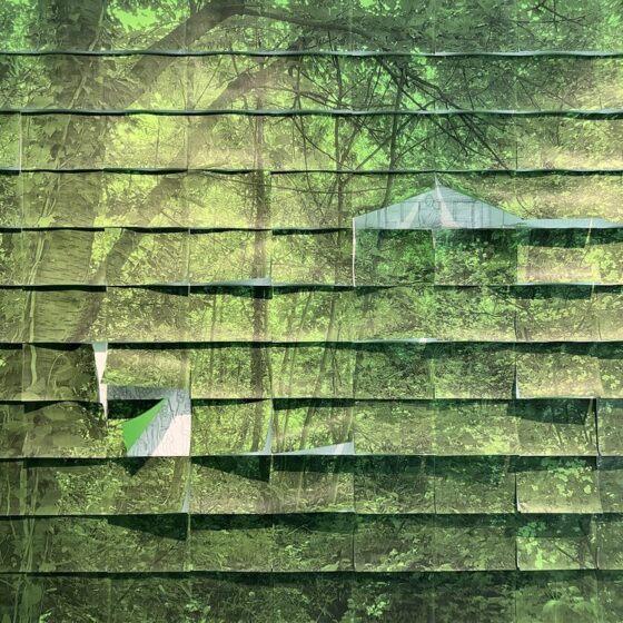 05-Vuth-Lyno-_Vibrating-Park-Forest-2023-Site-specific-installation-of-printed-papers-pencil-drawings-on-walls-fans-237-x-945-x-613-cm.-Image-from-the-artists-website