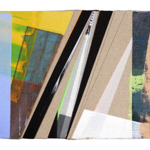 Ash Ghazali, 'Sarong Pesta', 2021, samping fabric (made in Malaysia), Sarung fabric (made in Indonesia), acrylic, canvas, cotton and flax, 50 x 87 cm. Image from Artsy