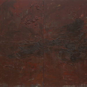 Bernardo Pacquing, 'Red Object #01', 2021, Oil on canvas, 82.88 x 152.40 cm (each), 182.88 x 304.80 cm (diptych), Image courtesy of Silverlens Galleries