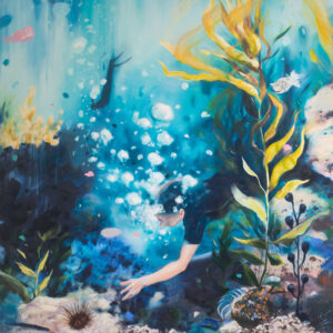Chloe Ong, 'Into the Blue', 2022, Oil on canvas, 220 x 180 cm, Image courtesy of the artist