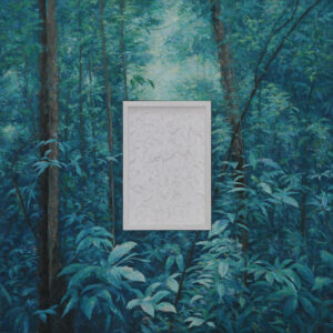 Chok Yue Zan, 'In My Place I', 2018, oil on canvas and acrylic on board, 120 x 120 cm. Image from Art Porters Gallery