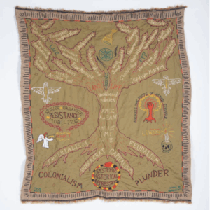 Cian Dayrit, ‘Tree of Death and Decay’, 2018, embroidery on cloth, 186 x 146 cm. Image from Ocula