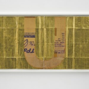 Danh Vo, 'Untitled (A Z without J) U', 2011, gold leaf, cardboard, 82 x 88 x 2 cm. Image from White Cube