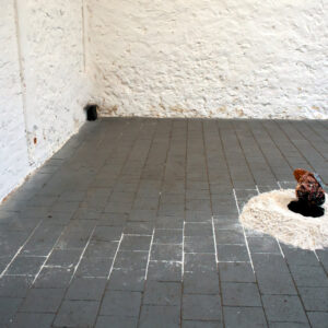 Desmond Mah, ‘The escape from NOwhere’ 2023, acrylic, mixed media, xuan paper, bamboo, 29 x 30 x 29 cm. Image courtesy of the artist