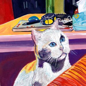 Hasanul Isyraf Idris, ‘PEARL’, 2021, gouache on cotton paper 29.7x21cm. Photo courtesy RKFA and the artist.