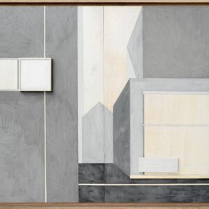 Kayleigh Goh, 'Replaying Days in the Lullaby I', 2018, cement and acrylic paint on wood, 200 x 150 x 5 cm. Image from Art & Market