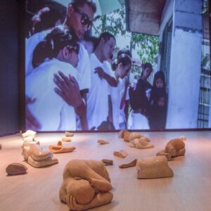 Kiri Dalena, 'Monument for a Present Future', 2013, single channel video and mixed media installation. Image from Artsy