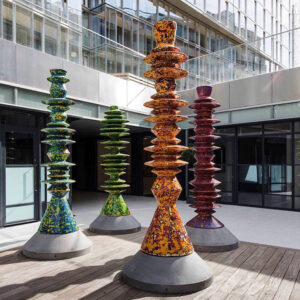 Haffendi Anuar, 'Machines for Modern Living' (installation), 3-D printed polystyrene, resin, concrete base. Image courtesy of the artist.