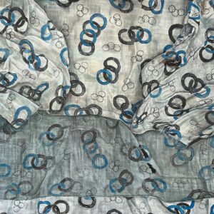 Marina Cruz, ’Holes and Circular Forms’, 2023, oil on canvas, 137.2 x 243.8 cm. Image courtesy of Mind Set Art Center