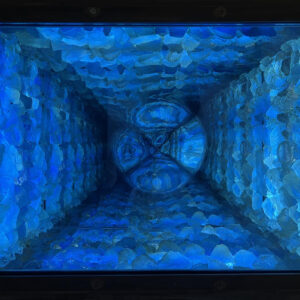 Mark Justiniani, 'Bubble', 2023, reflective acrylic and LEDs, 40.6 x 50.8 cm. Image courtesy of Gajah Gallery