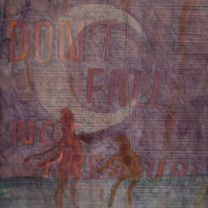 Mengju Lim, 'Don't Fall not Pressure', 2021, acrylic paint, gesso and graphite on jelutong, 30.6 x 25.2 x 2.1 cm. Image from Artsy