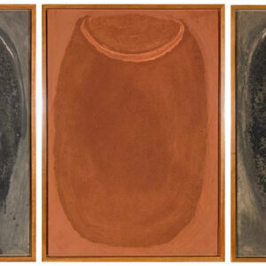 Montien Boonma, 'Trio', 1991, charcoal pigment and glue on paper, 100 x 70cm each unframed, 101 x 71 x 3.5 cm each framed. Image from Queensland Art Gallery
