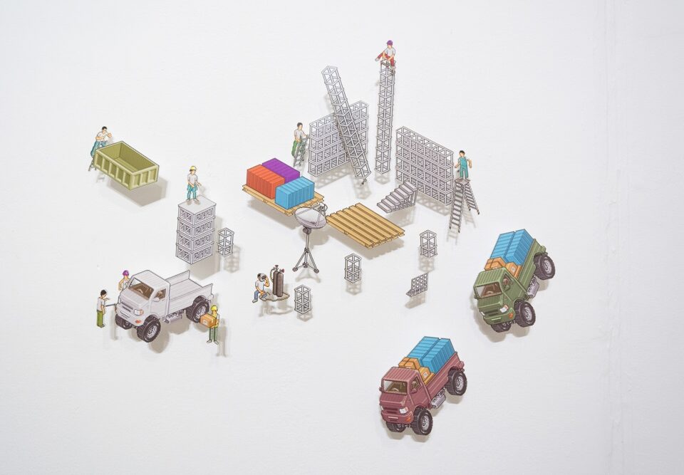 Narpati Awangga, 'A Brief History Of Something (Detail 5)', 2017, installation of pixel print objects, dimensions variable. Image from Indo Art Now