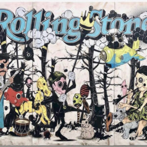 PHUNK, 'When The Saints Go Marching In', 2017, acrylic and pigment print on canvas, 120 x 210 cm. Image from PHUNK Studio