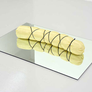 Po Po, 'Narcissus', 1994, silk kapok mirror rope, dimensions variable. Image from Yavuz Gallery