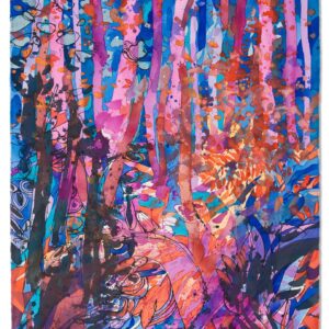 Rafiee Ghani, 'SHADOWS IN THE FOREST', 2019, mixed media on paper, 151 x 102 cm. Image from Sotheby's