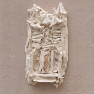 Ruben Pang, 'Cloakroom', 2021, Ceramic relief on painted fir panel, 50 x 40 x 18 cm,-Image courtesy of Yavuz Gallery
