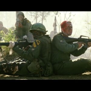 The Propeller Group, 'Ak47 vs M16, The Film' (still), 2015, single channel video with sound, 41 min. Image from James Cohan