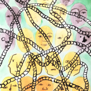 Thean Chie Chan, 'Ohne Titel', 2017, ink on paper, 40 x 30 cm. Image from Galerie Krinzinger