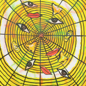 Thean Chie Chan, 'Ohne Titel', 2019, ink on paper, 150 x 153 cm. Image from Galerie Krinzinger