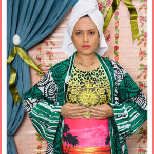 Wawi Navarroza, 'Homeing (Self Portrait of a New Mother)’, 2022, archival pigment ink on Hahnemühle Photo Lustre, mounted on dibond artist frame with wooden mat board and glazed, colored frame, 80 x 60 cm. Image from Kristin Hjellegjerde Gallery