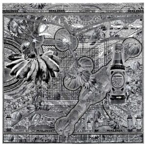 Zulkifli Yusoff, 'Kebun Pak Awang III', 2010, canvas embossed dye wood panels 244cm x 244cm. Image courtesy of the Artist.